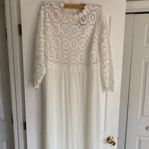 Eloquii size 14 white lace-top dress, NWT